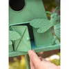 Trädgårdsdekorationer vintage metall grön fågelhus fågel matare blomma planter pott dekoration