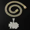 Hip Hop Men rapper diamant hanger ketting glanzend geen excuus letters hanger micro-Inset zirkoon sieraden nachtclub accessoire trui sleutelbeen Cubaanse ketting 1683