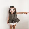 Clothing Sets 2PCS Baby Kids Girls Summer Outfits Toddler Solid Sleeveless Top Dress And White Shorts Clothes Set