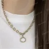 Womens Vintage Pendants Necklaces Mens Designer Bronze Gold Neckwear Womens Jewelry Luxury G Diamond Love Pearl Party Necklace Gift G2308121BF