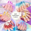 12 colori Kit per chiodo in polvere di tuffo a colori - set liquido essenziale con top coat di base, spazzola attivatore e risparmiatore per manicure di nail art francese - Set regalo per salone fai -da -te