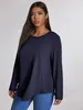 Women's T-Shirt Plus Size Blouse Large Size T-shirts for Fashion Women 4xl Elegant Summer Long Sleeve Oversized Solid Loose Ladies Tops 230811