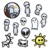 Notions Iron on Patches Horror Skull Ghost Ghost Broidered Patches coudre sur des appliques Réparation Badge Halloween ACCESSOIRES DE CARAL DU DIY POUR LES VESTRES