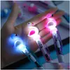 Gift Ball Point Pennor Creative Cartoon Unicorn Light Pen Cute Glowing Student Stationery 0.5mm Writing Tool School Supplies 0070 Drop de Dhnux