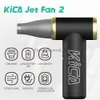 KICA Jetfan Blower à air comprimé Ventilateur turbo portable Nettoyer de poussière d'air rechargeable pour PC Ordinier Caméra Caméra HKD230812