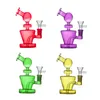 1 conjunto de vidro queimador de óleo bong fumar cera óleo dab rig narguilé copo de vidro bong dabber heady pequeno bubbler hookahs com tubo queimador de óleo masculino