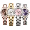 Ruoli Orologio Orologi svizzeri Diamond Date Just Moissanite Donna Iced Out Donna Lusso Automatico 31mm Oro rosa Datejust Movimento meccanico Orologi da polso