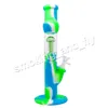 12.5inch Silicone Bongs Percolators Perc glass water pipes straight tube bong percolator tube Glass sets with Glass Bowl