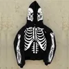 Erenejian herrmode hi street cardigan hoodies skalle målade streetwear tröjor hip hop graffiti hoody topps size s-4xl hkd230725