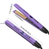 1pc Purple Hair Straightener and Curling Iron with LCD Display, Dual Voltage, and Adjustable Temperature - Perfect Gift for Women and Girls