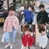 Jacken 2023 Jungen Mädchen Kinder Denim Jackets Schichten Baumwolltops Frühling Herumn Casual Mund Kinder Kleidung R230812