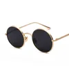 Jet 8343 metal round frame women Korean fashion punk for men Harajuku style personality sunglasses