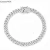 Hip -Hop -Halskette Einzelreihe 6mm 10 mm Fashion Style Solid Sier VVS Moissanite Diamond Cuban Link Kette