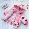 Jackets Girls Winter Coat Baby Kids Printed Hooded Warm Coats Jackets Girl Children Overcoats Clothes R230812