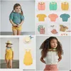 T-Shirts Misha Puff Kids Girls Summer Knit T Shirt Brand Toddler Beautif Tops Vintage Child Kniting Tee Shirts Mish And 210619 Drop Dhrma