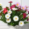Decoratieve bloemen 35 cm kleurrijke kleine zijden madeliefje kunstmatige chrysanthemum nep planten diyhome tuin huwelijksfeestdecoratie
