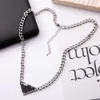 Designer ketting driehoek moissaniet kettingketens voor mannen titanium stalen ketting voor vrouwelijke hiphop eenvoudige trui cubaanse link gratis