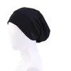 Cykelkåpor Silkfodrat hår wrap mode justerbar vård beanie hatt elastisk bandhuvud för att sova