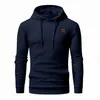 2023 Männer Hoodies Langarmplaid Jacquard Pullover Kanga Taschen Casual Kapuze -Sweatshirts Streetwear Kleidung HKD230725