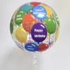 Décoration 22 pouces nouveau cercle parfait Film d'aluminium Transparent 4D ballon anniversaire thème décoration ballon