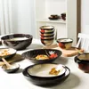 Borden Chinese stijl Handgeschilderde kleur Creative Bowl Dintwerk Set Flower Language Series Disjes en sets keramisch servies