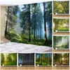 Tapestries SepYue Forest Wall Tapestry Nature Pattern Rays Tree Larg Wall Hanging Cheap Hippie Home Decoratio Room Decor Aesthetic R230812