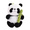 Fyllda plyschdjur söta kreativa bambu tube panda docka som håller bambu panda förvandlas till plyscht flickor barn födelsedagspresent