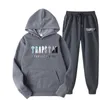 Trapstar Tracksuit Men's Hoodie Sports Set Fashion Rainbow Plush Embroidery Fleece Sweatshirt Sweatpants HKD230725