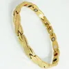 Link Bracelets Luxury Rose 18k Gold Bated Stailess Steel à mão Bracelete masculina para Mulheres Cuidados de Saúde Menor