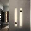 Vägglampa Modern LED Tre färgtemperaturer Bedside Sconce Rotatable Long Aluminium Light Living Room Bakgrundsbelysning