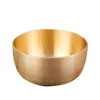 Tigelas tigela de cobre 4,5 polegadas de bronze retro retro puro utensília de mesa de casa alto valor alto valor