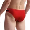 Underpants Mens Sexy G-String Seamless Underwear Ice Silk Thong Scrotum Bulge Panties Male Convex Pouch Briefs