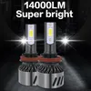 Feeleggio per auto a LED da 1 coppia 14000LM LED AUTO FIECOLO H4 H1 H3 H7 H8 H9 H1 H11 H16 9005 HB3 9006 HB4 3000K 4300K ​​6000K 8000K251C