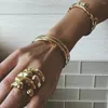 Link braccialetti Uworld Dichiarazione contemporanea Anello asimmetria contorni sensuali Bangle o cuffia forma e forma set di gioielli impermeabili