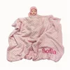 Couvertures émaillées de bébé nés personnalisés Swaddding Brocheur Cribe de sommeil Couverture de couverture Boundage Infant Swaddle Wrap Baby Gift 230811