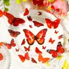 Enveloppe-cadeau 1 feuille Enfants Autocollant laitier Butterfly Art coloré de collage multi-taille matériau rideau à main DIY DÉCORATIVE 6 TYPES