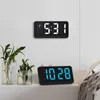 Wall Clocks Digital Alarm Clock RGB Color Change LED Wall-Mounted TemperatureTime Display Table Desktop Lamp Home Decor