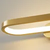 Lampada a parete 1 - Pronzo armato dimmerabile chiaro 18W Gold soggiorno Camera da letto Decorazioni Studio Funzione Nordic Modern Simple Brass Lampade
