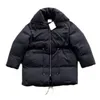 Womens Jackets Toteme Black Drawstring Long Down Jacket