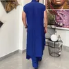Heren tracksuits Incerun Men stelt moslimkleding vaste tassel retro v nek mouwloze onregelmatige t-shirtbroek 2 stks streetwear pakken s-5xl
