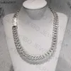 Łańcuchy moissanite Baguette Diamond 18 mm mężczyzn Naszyjnik Sier Iced Out Vvs Moissanite Cuban Link łańcuch