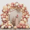 Andere Event -Party -Lieferungen Rose Gold Pink Ballon Garland Erz Kit Hochzeit Geburtstagsdekor Babyparty Girl Dekoration Latex Ballons 230812