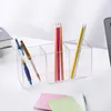 Storage Boxes 3 Holes Transparent Cosmetic Makeup Acrylic Brush Tool Box Case Make-up Holder Table Organizer