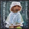 Vêtements imperméables pour chiens de compagnie pour animaux de compagnie pour animaux de compagnie moyens et petits animaux de compagnie manteau de pluie légère de pluie légère poncho hkd230812