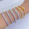 Bijoux de créateurs 3 mm 4 mm 5 mm 6 mm Iced Out Moissanite 10k Solid Gold Hip Hop Bijoux Luxury VVS Diamond Tennis Chaîne de tennis