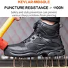 Botas de seguridad hombres trabajan zapatillas indestructibles zapatos de acero punta protectora antisames antisamonado 230812