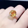 Küme halkaları doğal topaz sterling gümüş 925 Tasarlanan Kadınlar Nişan Basit Atmosferik Yüzük Takı Çantası Mail Gem Orijinal Butik