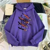 Męska bluza z kapturem HARAJUKU Anime Ubrania Kurama Ninjutsu Print Streetwear Hoodie