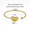 Bangle Fashion Women Color Gold Hearts Stainless Steel Like Electrocardiogram Cuff Bracelets Jewelry For Girls Friend