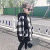 Jackets BABY Girls Boys Winter Hoodies Coats Cashmere Plaid Thick Warm Overcoats Kids Casual Fashion Coat Jackets Children Clothes R230812